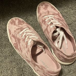 Pink tie dye sneakers